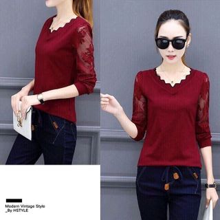 ÁO TAY REN CỔ TIM