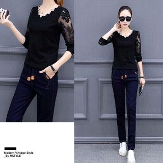 ÁO TAY REN CỔ TIM