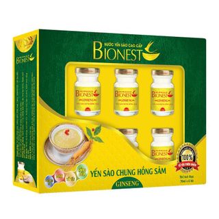 Yến sào Bionest Ginseng hồng sâm - hộp quà tặng 6lọ giá sỉ