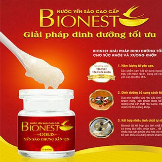 Yến sào Bionest Ginseng hồng sâm - hộp quà tặng 6lọ