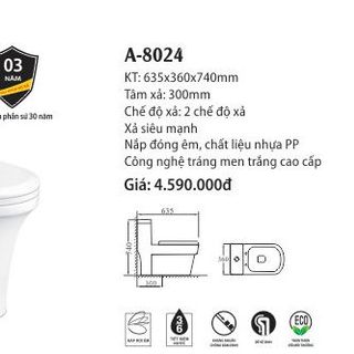 Bàn cầu liền khối A-8024