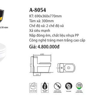 Bàn Cầu liền khối A-8054