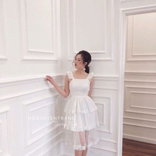 Đầm lưới 2 dây