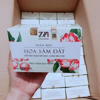 Trà giảm cân HOA SÂM ĐẤT phiên bản mới nhất hộp 20 gói giá sỉ