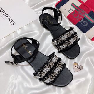 giày xanh đan nữ đính Ngọc