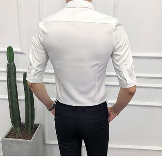 Sơ mi trơn Áo sơ mi trơn basic nhiều màuđủ sizevải dày dặn