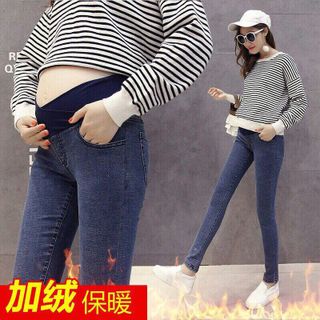 Quần bò bầu cạp chéo