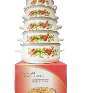 Bộ nồi 5 cái tráng men NM02