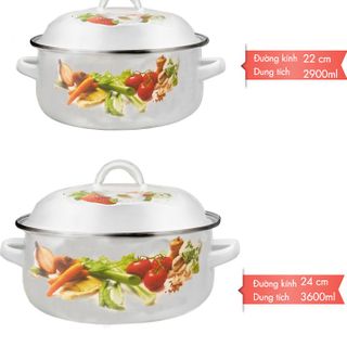 Bộ nồi 5 cái tráng men NM02