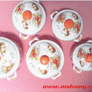 Bộ nồi 5 cái tráng men NM01