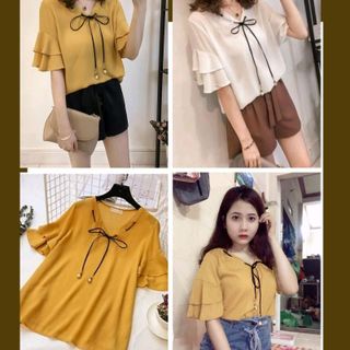 Áo kiểu nữ cột nơ