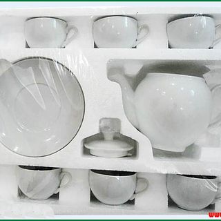 Bộ tách trà trắng S003