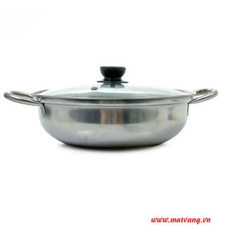 Nồi lẩu inox nắp kiếng size 22cm