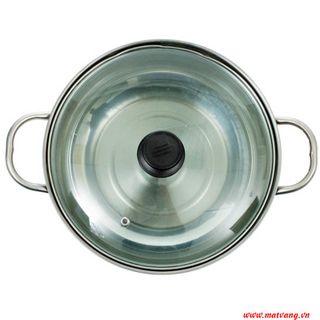 Nồi lẩu inox nắp kiếng size 24cm