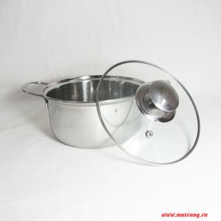 Bộ nồi inox 3 cái nắp kiếng