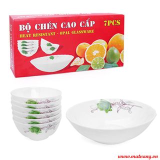 Bộ tô chén opal 7 cái