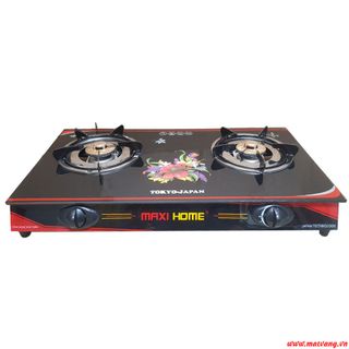 Bếp gas đôi mặt kiếng MAXI HOME MV01