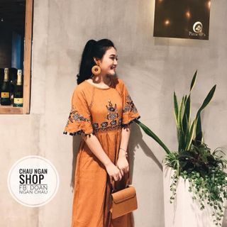 MAXI THÊU HỌA TIẾT