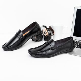 GIÀY LƯỜI GIÀY MỌI NAM CÔNG SỞ DA BÒ 3522TK MÀU ĐEN