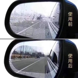 Bộ 2 miếng dán chống bám nước gương chiếu hậu ô tô xe máy hình ô van kích thước 100 x 150 mm