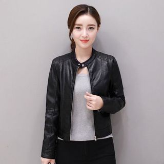 ÁO KHOÁC DA NỮ 2 LỚP PU