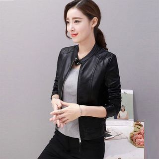 ÁO KHOÁC DA NỮ 2 LỚP PU