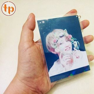 Móc khóa ảnh ép theo yêu cầu móc khóa ép plastic