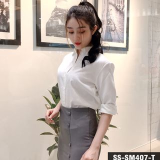 SƠ MI TRƠN TRẮNG - ĐEN