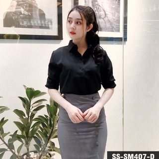 SƠ MI TRƠN TRẮNG - ĐEN
