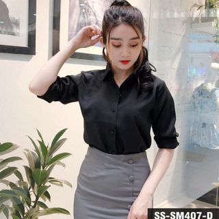 SƠ MI TRƠN TRẮNG - ĐEN