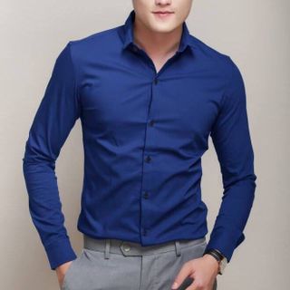 áo sơ mi nam body trơn 1 mầu