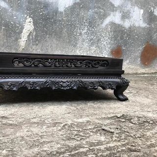 KHAY TRÀ RỒNG CHẦU GỖ MUN SIZE NHỠ 25X35CM hàng vip
