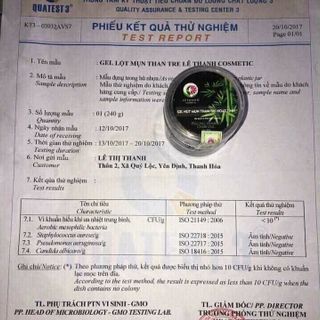 GEL LỘT MỤN THAN TRE HOẠT TÍNH LÊ THANH