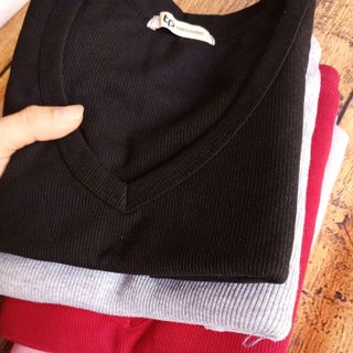 Đầm Body Cổ Tim Len Tăm Thun Gân co giãn tốt