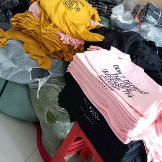 ĐẦm suông in Chữ Vải Dày Dặn IN bền đẹp