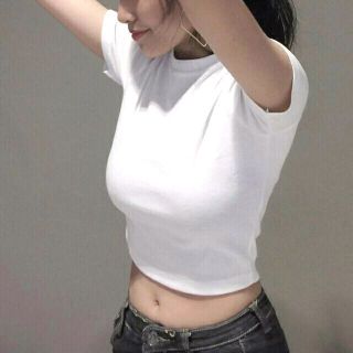 CropTop Tay Ngắn Vải Dày dặn