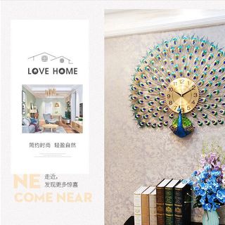 Đồng Hồ Trang Trí Chim Công