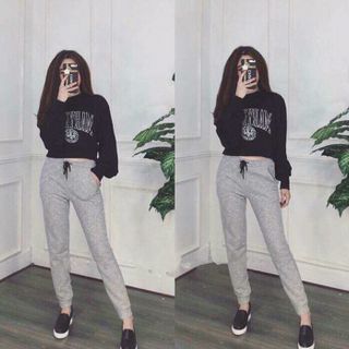 quần jogger len tăm