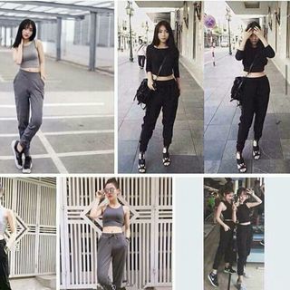 quần jogger len tăm