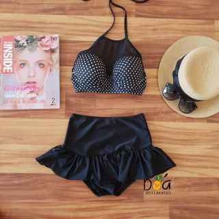 Bikini đồ bơi chấm bi váy đuôi cá hàn quốc