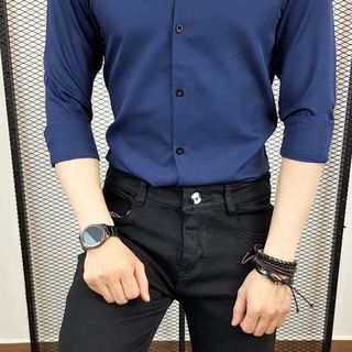 ÁO SƠ MI KATÊ LỤA MÀU TRƠN