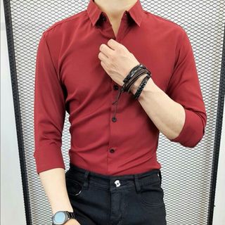 ÁO SƠ MI KATÊ LỤA MÀU TRƠN