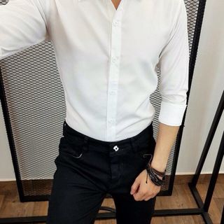 ÁO SƠ MI KATÊ LỤA MÀU TRƠN
