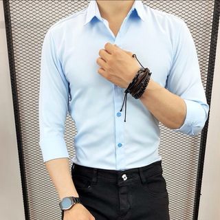 ÁO SƠ MI KATÊ LỤA MÀU TRƠN