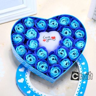 hồng sáp hộp tim
