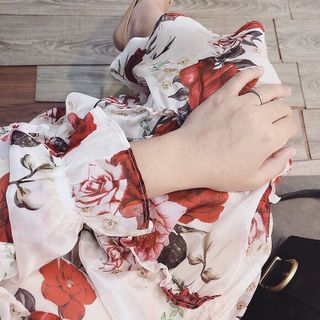 đầm hoa voan đẹp