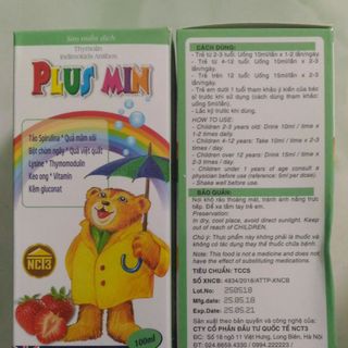 Siro plus min tăng sức đề kháng cho bé yêu