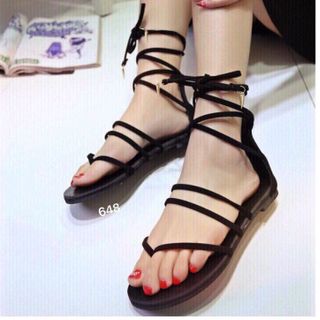 giày xanh đan cột dây