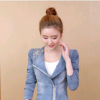 ÁO KHOÁC JEAN VEST CỔ CƯỜM