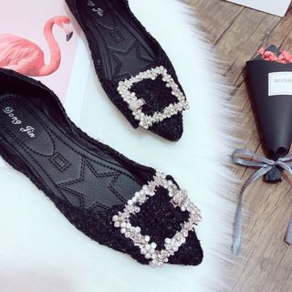 giày búp bê đính đá cao cấpy